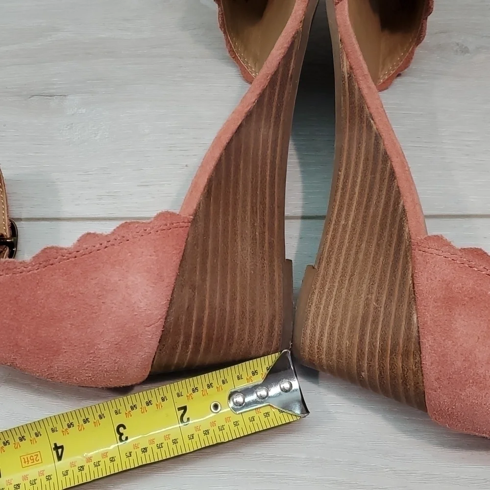 Lucky Brand Womens Jebelle Ankle Suede Strap Wedge Sandals shoes sz 9.5M